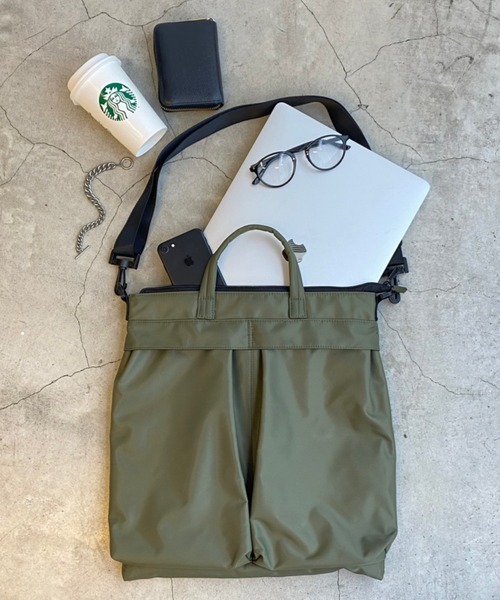 WEGO(ウィゴー)の「WEGO/ヘルメットバッグ(ショルダーバッグ・メンズ・カーキ/ブラック・FREE)」の7枚目の写真