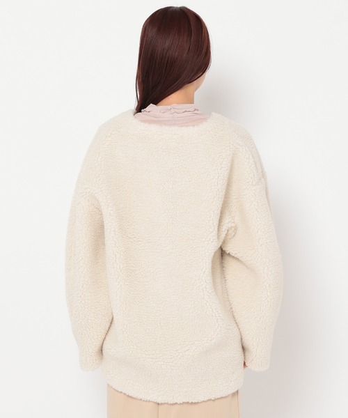 mysty woman（ミスティウーマン）の「テディベアボアカーデ 181148（カーディガン/ボレロ・レディース・ピンク/モカ/アイボリー・FREE）」の17枚目の写真