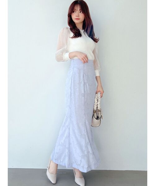 RESEXXY（リゼクシー）の「ジャガードマーメイドスカート（スカート・レディース・ラベンダー/ピンク/アイボリー・FREE）」の18枚目の写真