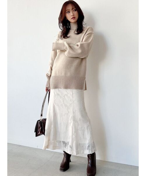 RESEXXY（リゼクシー）の「ジャガードマーメイドスカート（スカート・レディース・ラベンダー/ピンク/アイボリー・FREE）」の12枚目の写真