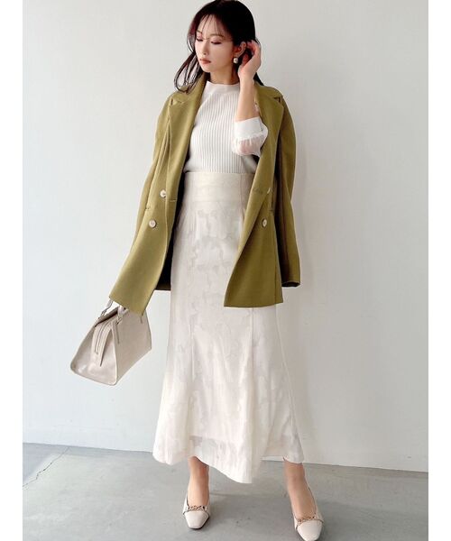 RESEXXY（リゼクシー）の「ジャガードマーメイドスカート（スカート・レディース・ラベンダー/ピンク/アイボリー・FREE）」の9枚目の写真