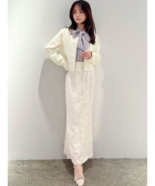 RESEXXY（リゼクシー）の「ジャガードマーメイドスカート（スカート・レディース・ラベンダー/ピンク/アイボリー・FREE）」の8枚目の写真