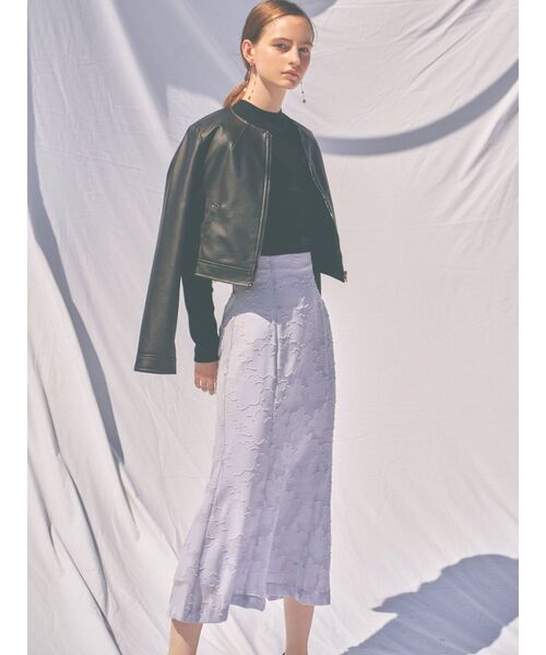 RESEXXY（リゼクシー）の「ジャガードマーメイドスカート（スカート・レディース・ラベンダー/ピンク/アイボリー・FREE）」の6枚目の写真