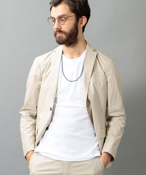 BEAUTY&YOUTH UNITED ARROWS（ビューティーアンドユースユナイテッドアローズ）の「BY 2ボタン ライトコットンジャケット◆（テーラードジャケット・メンズ・ベージュ/ネイビー・MEDIUM/X-LARGE/SMALL/LARGE）」の4枚目の写真