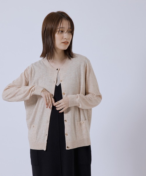 Jayro（ジャイロ）の「【上品な着回し】毛混ニットカーディガン（カーディガン/ボレロ・レディース・ベージュ/レッド/ネイビー/ブラック/グレー・M）」の3枚目の写真