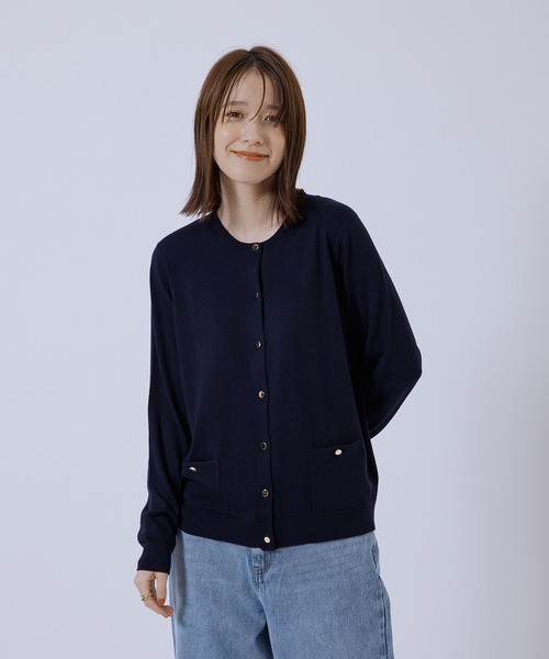 Jayro（ジャイロ）の「【上品な着回し】毛混ニットカーディガン（カーディガン/ボレロ・レディース・ベージュ/レッド/ネイビー/ブラック/グレー・M）」の4枚目の写真
