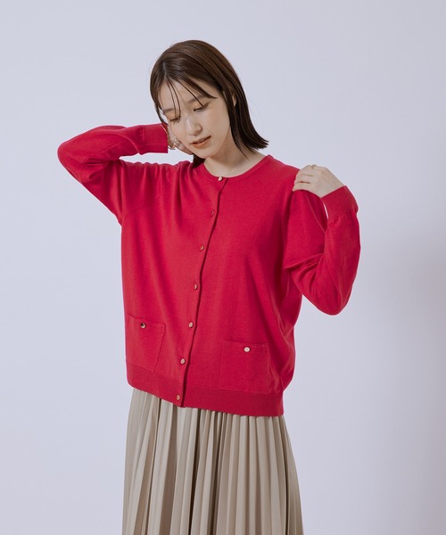 Jayro（ジャイロ）の「【上品な着回し】毛混ニットカーディガン（カーディガン/ボレロ・レディース・ベージュ/レッド/ネイビー/ブラック/グレー・M）」の5枚目の写真