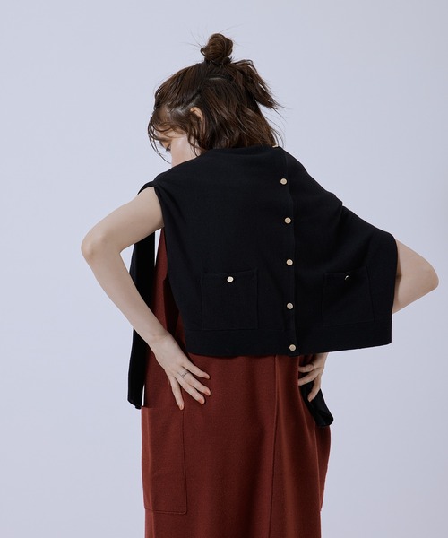 Jayro（ジャイロ）の「【上品な着回し】毛混ニットカーディガン（カーディガン/ボレロ・レディース・ベージュ/レッド/ネイビー/ブラック/グレー・M）」の10枚目の写真