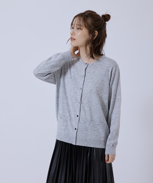 Jayro（ジャイロ）の「【上品な着回し】毛混ニットカーディガン（カーディガン/ボレロ・レディース・ベージュ/レッド/ネイビー/ブラック/グレー・M）」の14枚目の写真