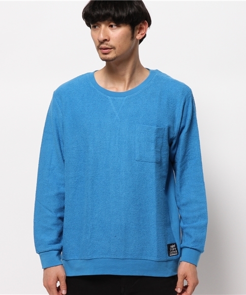 OUTLET(アウトレット)の「【CIAOPANIC TYPY】ベビーパイルクループルオーバー(Tシャツ/カットソー・メンズ・ブルー・MEDIUM/LARGE/SMALL)」の2枚目の写真