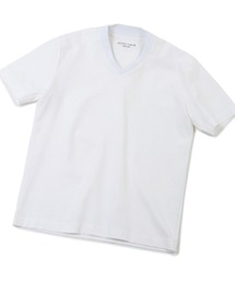 シルケットスムースVネックテーラードTシャツ