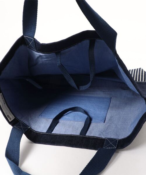 Kids Foret(キッズフォーレ)の「デニム無地・星柄レッスンバッグ(トートバッグ・キッズ・ネイビー/ブルー・FREE)」の5枚目の写真