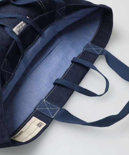 Kids Foret(キッズフォーレ)の「デニム無地・星柄レッスンバッグ(トートバッグ・キッズ・ネイビー/ブルー・FREE)」の7枚目の写真