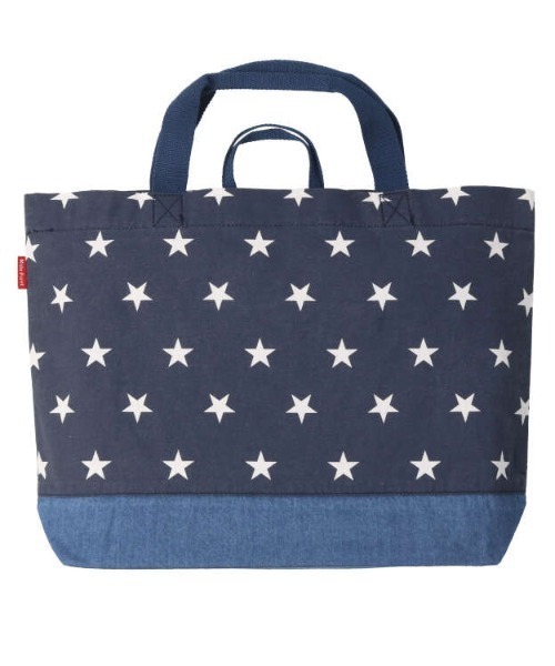 Kids Foret(キッズフォーレ)の「デニム無地・星柄レッスンバッグ(トートバッグ・キッズ・ネイビー/ブルー・FREE)」の6枚目の写真
