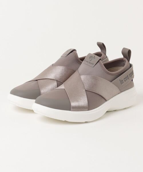le coq sportif(ルコックスポルティフ)の「le coq sportif LA RHONE DBSP / ルコック スポルティフ ラ ローヌ DBSP(スリッポン・レディース・ブラック/グレー/ベージュ・23.0cm/23.5cm/24.0cm/24.5cm/25.0cm/22.5cm)」の2枚目の写真