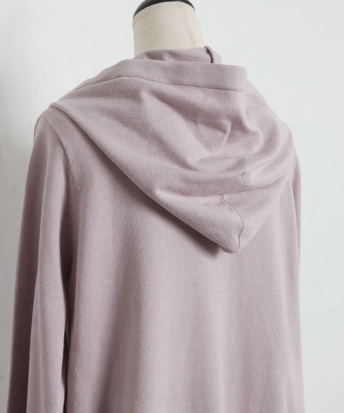 tocco closet（トッコ　クローゼット）の「パールファスナーフリル付きニットパーカー（パーカー・レディース・オフホワイト/グレー系その他/ピンク系その他・M）」の22枚目の写真