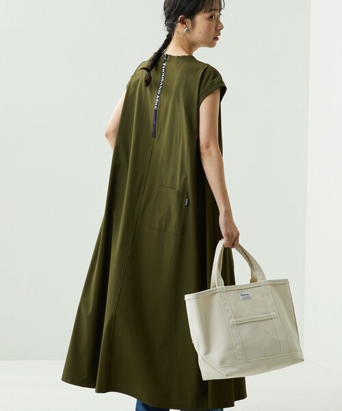 FREAK'S STORE（フリークスストア）の「THOUSAND MILE × FREAK'S STORE/サウザンドマイル フレンチスリーブフレアワンピース（ワンピース・レディース・ブラック/ベージュ/オリーブ/レンガ・ﾌﾘ-）」の3枚目の写真