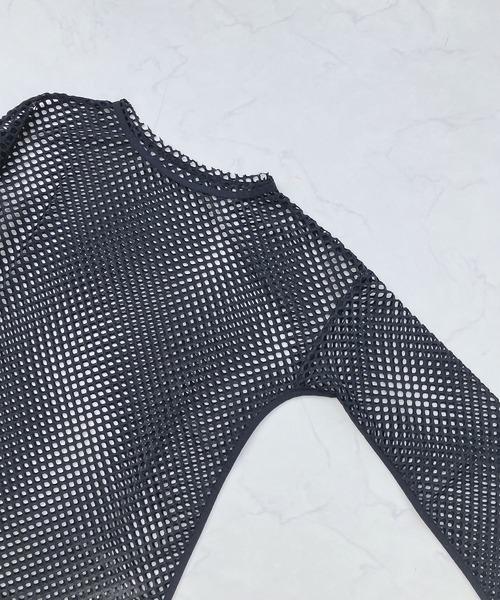 AS KNOW AS plus（アズノゥアズプラス）の「○ゆるりメッシュロンＴ（Tシャツ/カットソー・レディース・オレンジ/ライトグリーン/ブラック/アイボリー・FREE）」の11枚目の写真