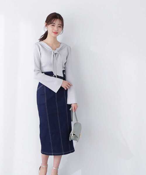 PROPORTION BODY DRESSING(プロポーションボディドレッシング)の「前後2Wayリボンニット / 1213170314(ニット/セーター・レディース・グレー/ピンク/パープル/ホワイト系その他・SMALL/MEDIUM)」の15枚目の写真