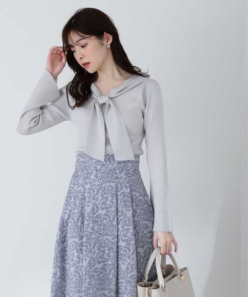 PROPORTION BODY DRESSING(プロポーションボディドレッシング)の「前後2Wayリボンニット / 1213170314(ニット/セーター・レディース・グレー/ピンク/パープル/ホワイト系その他・SMALL/MEDIUM)」の21枚目の写真