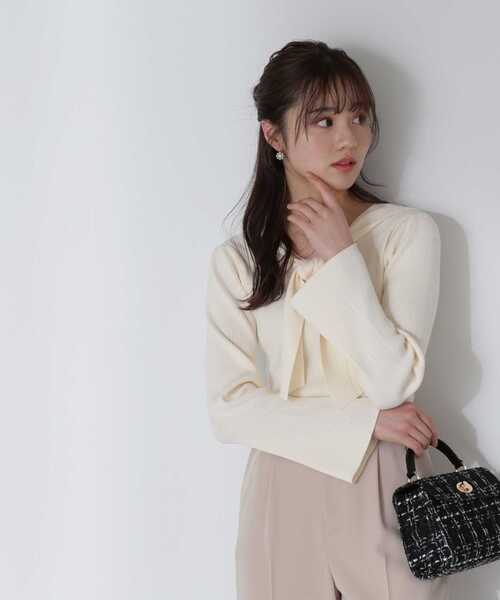 PROPORTION BODY DRESSING(プロポーションボディドレッシング)の「前後2Wayリボンニット / 1213170314(ニット/セーター・レディース・グレー/ピンク/パープル/ホワイト系その他・SMALL/MEDIUM)」の13枚目の写真