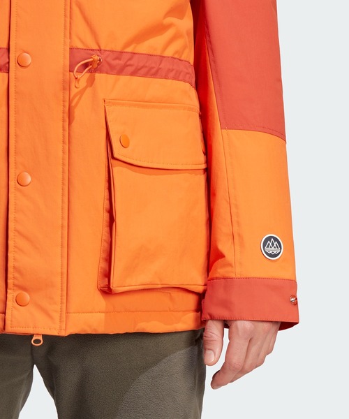 adidas フード付き中綿ダウンジャケット オレンジ セール】RVSBL OVSZD JKT / アディダスオリジナルス adidas