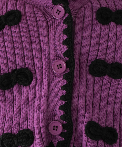 HOLIDAY（ホリデイ）の「■■■【HOLIDAY/ホリデイ】RIBBON CROPPED KNIT CD:カーディガン（カーディガン/ボレロ・レディース・パープル・FREE）」の11枚目の写真