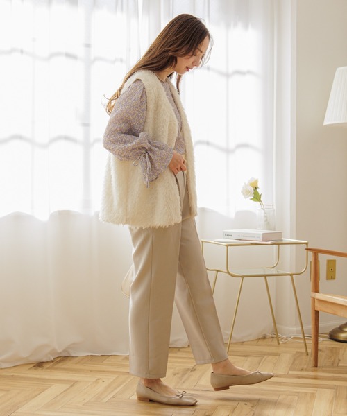 flower（フラワー）の「フェミニンシャギーベスト（ベスト・レディース・ホワイト/ベージュ・FREE）」の21枚目の写真