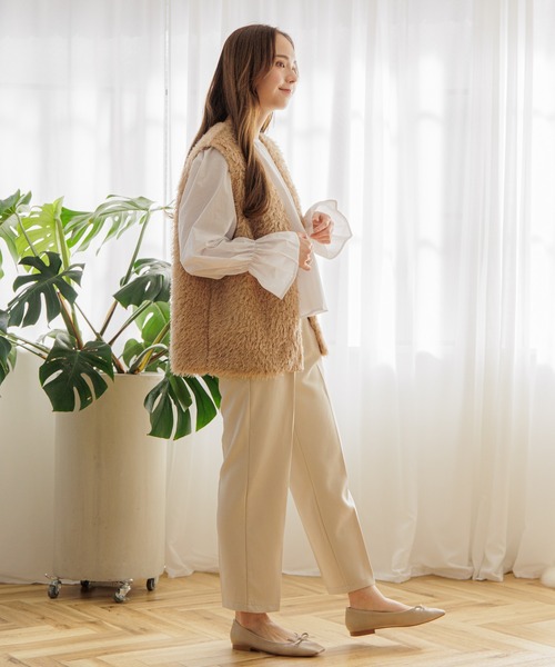 flower（フラワー）の「フェミニンシャギーベスト（ベスト・レディース・ホワイト/ベージュ・FREE）」の14枚目の写真