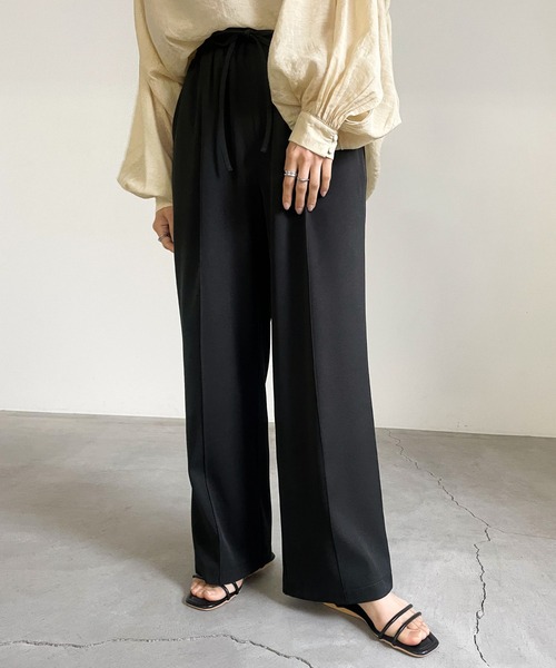 select MOCA（セレクトモカ）の「リラックスイージーパンツ（その他パンツ・レディース・スミクロ/スモークピンク/アイボリー/グレイッシュブルー・FREE）」の3枚目の写真