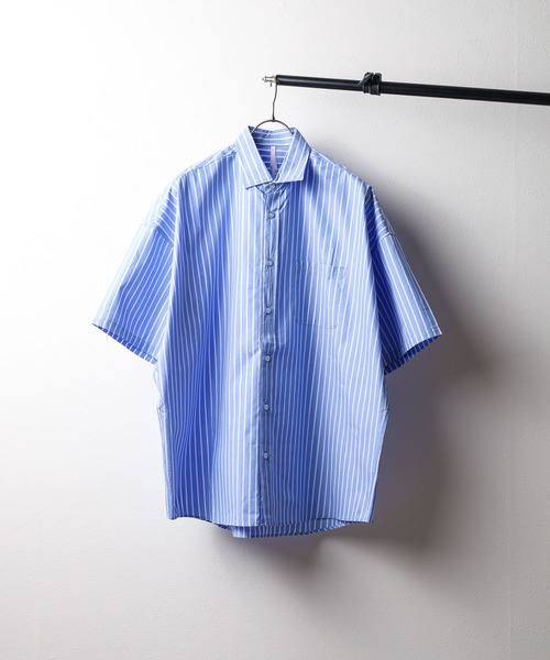 ARCHIVER（アーカイバ）の「【Ir】オーバーサイズ　レギュラーカラーシャツ（シャツ/ブラウス・メンズ・パープル系/ホワイト系/ブラック/グレイッシュベージュ/サックスブルー/ブラック系/イエロー系/ホワイト/グリーン/グリーン系/サックスブルー系・MEDIUM/LARGE/X-LARGE）」の9枚目の写真