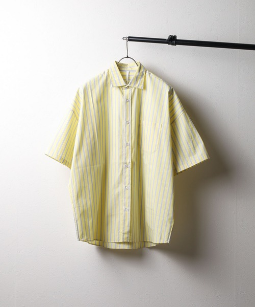 ARCHIVER（アーカイバ）の「【Ir】オーバーサイズ　レギュラーカラーシャツ（シャツ/ブラウス・メンズ・パープル系/ホワイト系/ブラック/グレイッシュベージュ/サックスブルー/ブラック系/イエロー系/ホワイト/グリーン/グリーン系/サックスブルー系・MEDIUM/LARGE/X-LARGE）」の11枚目の写真