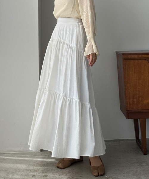 美品♡ルネ　ティアードスカート　34 Louere（ルエレ）の「ワッシャーティアードスカート（スカート