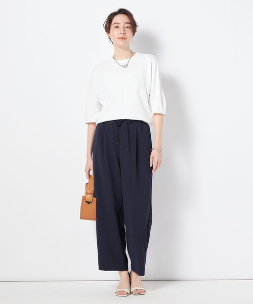 NOLLEY’S（ノーリーズ）の「ソリビアワイドパンツ（その他パンツ・レディース・カーキ/ブラック/ネイビー/ホワイト・36/34/38）」の5枚目の写真