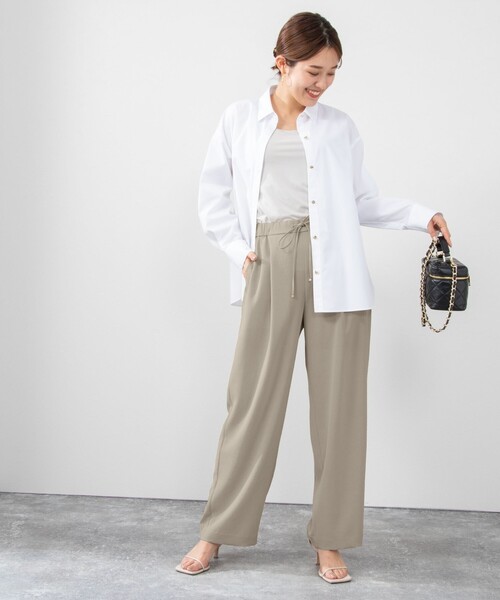 NOLLEY’S（ノーリーズ）の「ソリビアワイドパンツ（その他パンツ・レディース・カーキ/ブラック/ネイビー/ホワイト・36/34/38）」の14枚目の写真