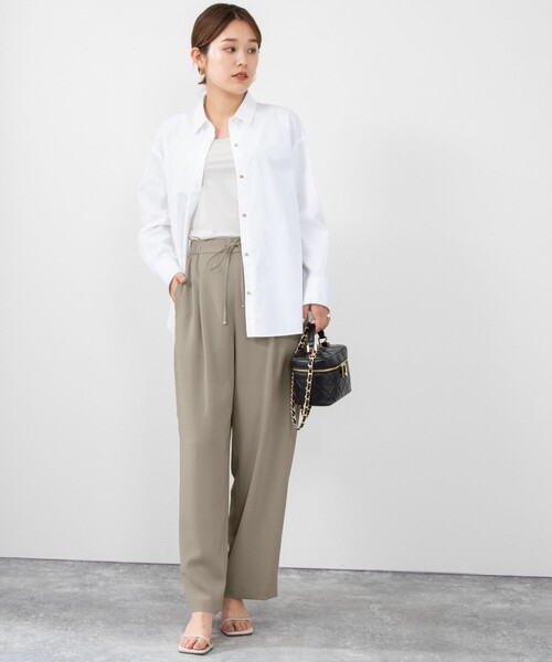 NOLLEY’S（ノーリーズ）の「ソリビアワイドパンツ（その他パンツ・レディース・カーキ/ブラック/ネイビー/ホワイト・36/34/38）」の15枚目の写真