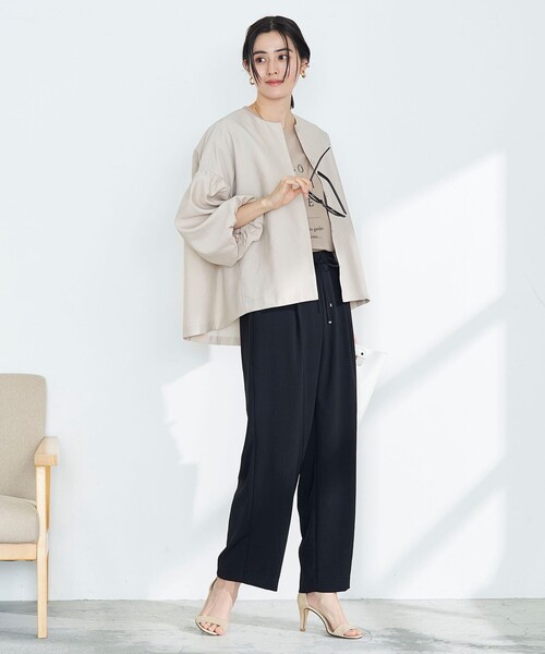 NOLLEY’S（ノーリーズ）の「ソリビアワイドパンツ（その他パンツ・レディース・カーキ/ブラック/ネイビー/ホワイト・36/34/38）」の19枚目の写真