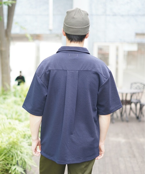 UNIIT(ユニット)の「【KAITEKI+/カイテキプラス】ドライタッチ 吸水速乾 ストレッチ イージーケア ドライリップル ジップブルゾン オーバーシャツ ジップシャツ フロントジップ ポロシャツ(ポロシャツ・メンズ・ネイビー/ブラック/ベージュ・X-LARGE/MEDIUM/LARGE)」の18枚目の写真