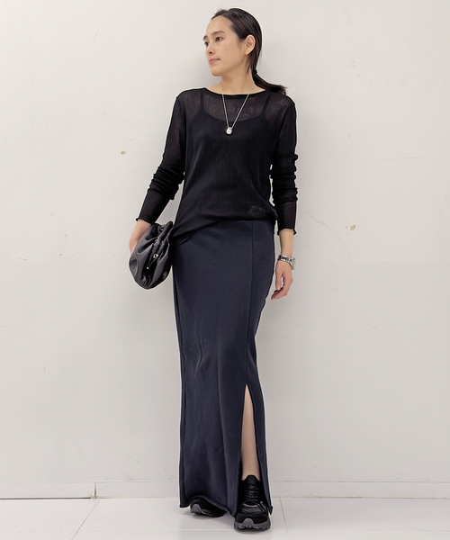 AMERICANA（アメリカーナ）の「【AMERICANA/アメリカーナ】 別注 スウェットタイトスカート（スカート・レディース・ネイビー/チャコールグレー・36/38）」の5枚目の写真