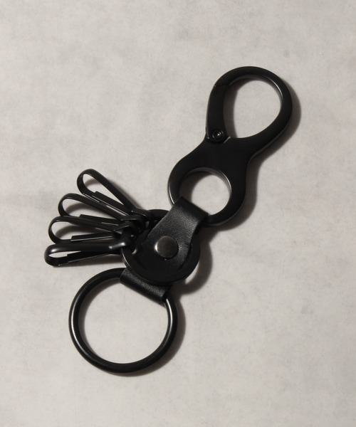 welise（ウェライズ）の「【welise/ウェライズ】PUレザーカラビナ/キーリング（キーケース/キーアクセサリー・メンズ・ブラック/シルバー/ダークブラック/ゴールド・FREE）」の11枚目の写真