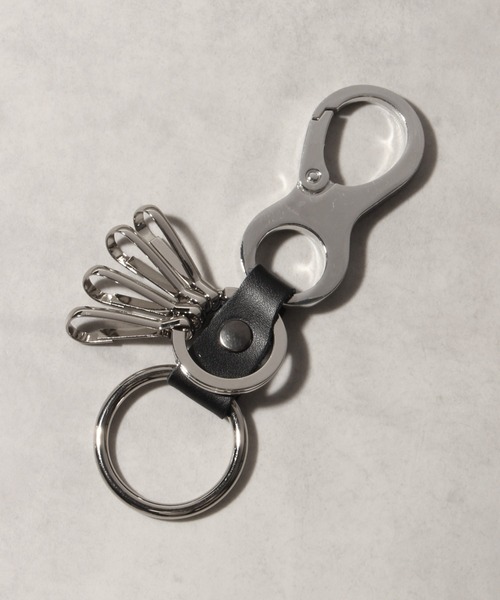 welise（ウェライズ）の「【welise/ウェライズ】PUレザーカラビナ/キーリング（キーケース/キーアクセサリー・メンズ・ブラック/シルバー/ダークブラック/ゴールド・FREE）」の10枚目の写真