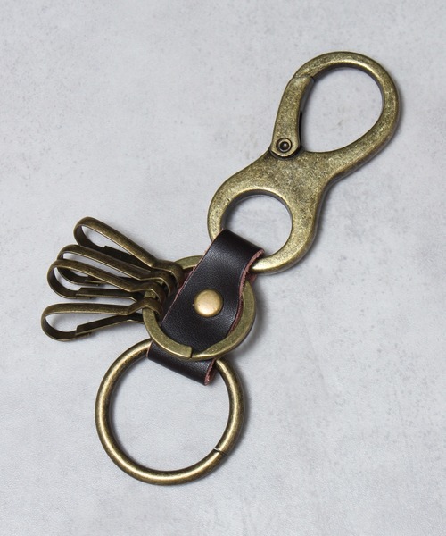 welise（ウェライズ）の「【welise/ウェライズ】PUレザーカラビナ/キーリング（キーケース/キーアクセサリー・メンズ・ブラック/シルバー/ダークブラック/ゴールド・FREE）」の12枚目の写真