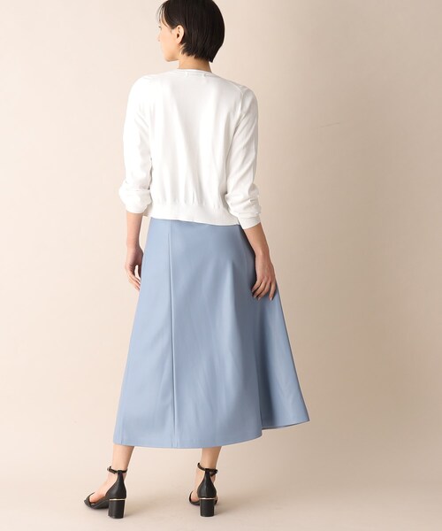 OPAQUE.CLIP（オペークドットクリップ）の「◆アンサンブル対応 刺繍チュールクルーネックカーディガン【洗濯機洗い可】（カーディガン/ボレロ・レディース・サンドベージュ/ホワイト系/ライトブルー・36/38/40）」の16枚目の写真