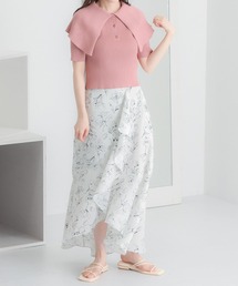 ラッフルカラーコンパクトセーター(5分袖)