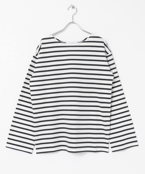 URBAN RESEARCH（アーバンリサーチ）の「コットンボーダーカットソー（Tシャツ/カットソー・レディース・ブラック/グリーン系その他/ベージュ・FREE）」の8枚目の写真