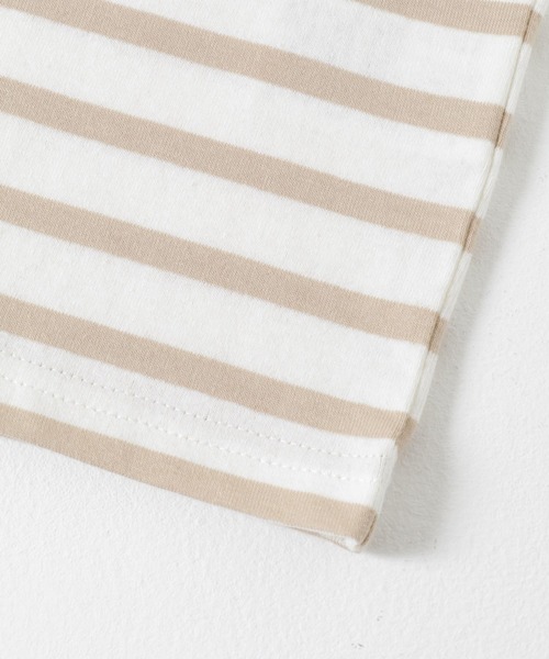 URBAN RESEARCH（アーバンリサーチ）の「コットンボーダーカットソー（Tシャツ/カットソー・レディース・ブラック/グリーン系その他/ベージュ・FREE）」の12枚目の写真