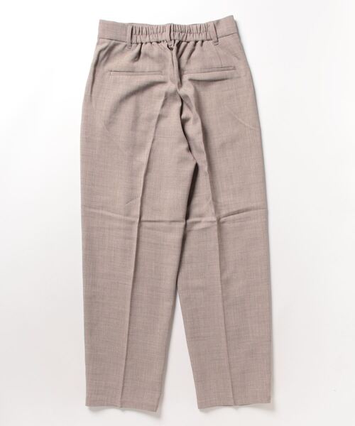 m.f.editorial（エムエフエディトリアル）の「【リネン調 アンクル丈 ストレッチ】m.f.エディトリアル レディース シャンブレー テーパードパンツ(セットアップ可能)（スラックス・レディース・ブラウン/カーキ/モカ・MEDIUM/LARGE）」の4枚目の写真
