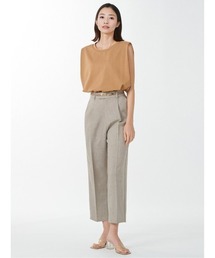 m.f.editorial | エムエフエディトリアルレディース/m.f.editorial:Women リネン風シャンブレー テーパードパンツ(セットアップ可能)(スラックス)
