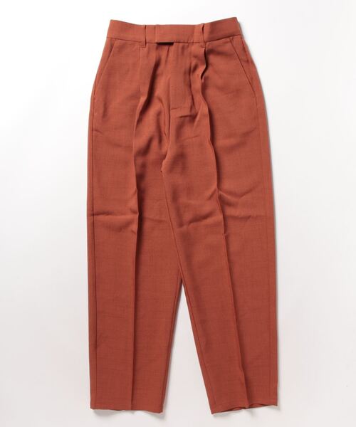 m.f.editorial（エムエフエディトリアル）の「【リネン調 アンクル丈 ストレッチ】m.f.エディトリアル レディース シャンブレー テーパードパンツ(セットアップ可能)（スラックス・レディース・ブラウン/カーキ/モカ・MEDIUM/LARGE）」の10枚目の写真