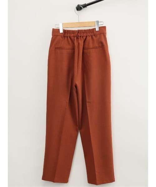 m.f.editorial（エムエフエディトリアル）の「【リネン調 アンクル丈 ストレッチ】m.f.エディトリアル レディース シャンブレー テーパードパンツ(セットアップ可能)（スラックス・レディース・ブラウン/カーキ/モカ・MEDIUM/LARGE）」の11枚目の写真